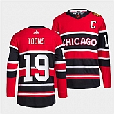 Men's Chicago Blackhawks #19 Jonathan Toews Red Black 2022 Reverse Retro Stitched Jersey Dzhi,baseball caps,new era cap wholesale,wholesale hats